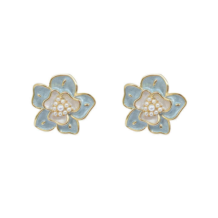 Mini Gold-Plated Floral Studs Earrings