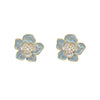 Mini Gold-Plated Floral Studs Earrings