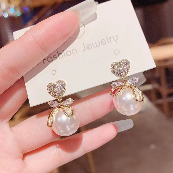 Pack Of 3 Cute Flower Pearl Earrings