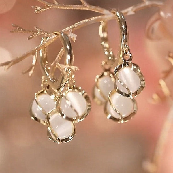 Pack Of 2 Golden Pearl Hoop Earring