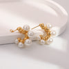 Pack Of 2 Fancy Pearl Hoop & Stud Earrings