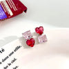 Pack Of 3 Red Rose Earrings