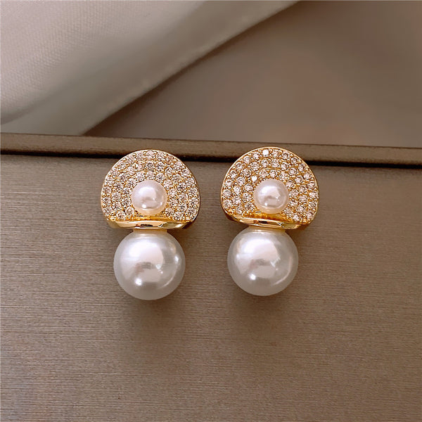 Pack Of 2 Gold Plated Pearl Earring