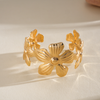 Golden Floral Cuff bracelet
