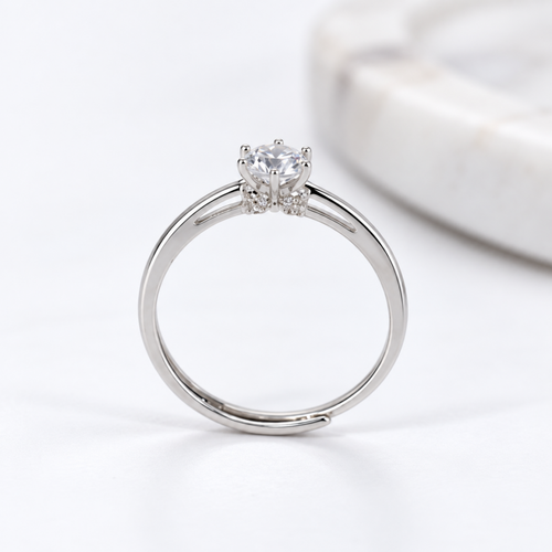 S925 Sterling Silver Classic Solitaire Ring