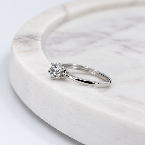 S925 Sterling Silver Classic Solitaire Ring Alternate