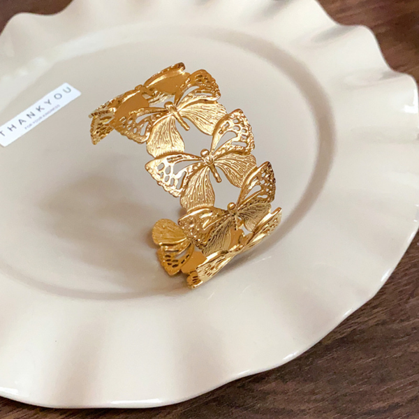 Golden Butterfly Design Bracelet