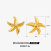 Anti tarnish gold star fish stud earrings
