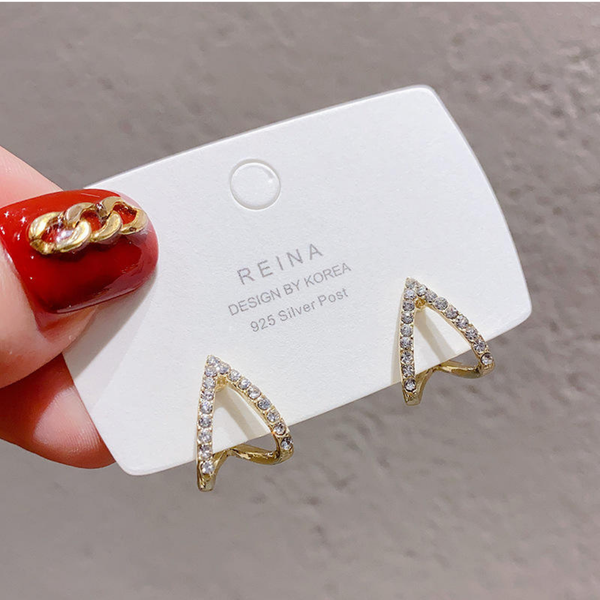 Fancy Golden Rhinestone Earring