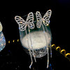 Rhinestone Butterfly Decor Earrings
