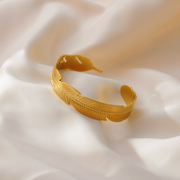 Golden Feather Bracelet