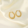 Anti tarnish heart hoop earrings