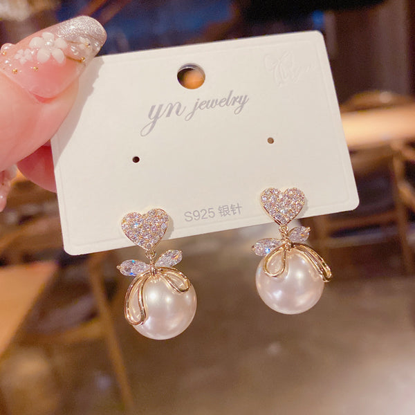 Pack Of 2 Crisscross Heart Drop Earrings