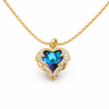 Blue Zircon Heart Necklace
