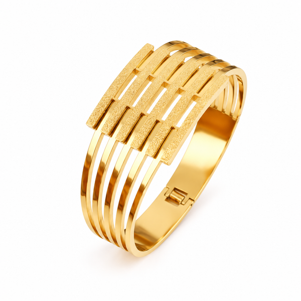 Glitter Finish Cuff Bangle Bracelet