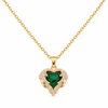 Green Zircon Heart Necklace