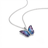 Shiny Blue Butterfly Necklace