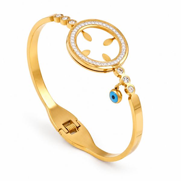 Geometric Evil Eye Bracelet