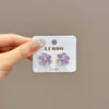 Purple Sweet Flower Design Stud Earrings