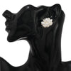 Resin White Flower Stud Earrings