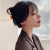 Unique Red Flower Stud Earring