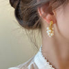 Grape Natural Pearl Earrings