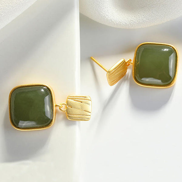 Green Gade Drop Earring