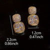 Square Rhinestone Drop Earrings