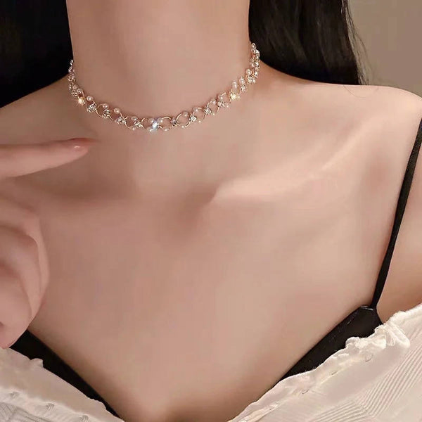 Imitation pearl necklace