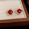Rose Gem Stud Earring