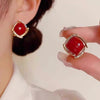 Rose Gem Stud Earring