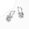 Silver-tone finish drop earring