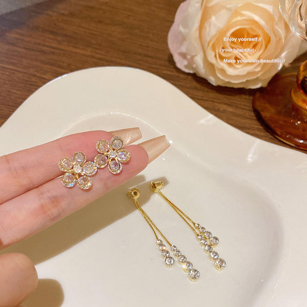 Flowers Tassel Earring