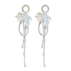 floral elements long drops Earring