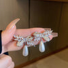 Silver Bow Drop Earring
