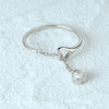 Silver Heart Drop Ring