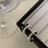 Double Circle Layered Blackl earring