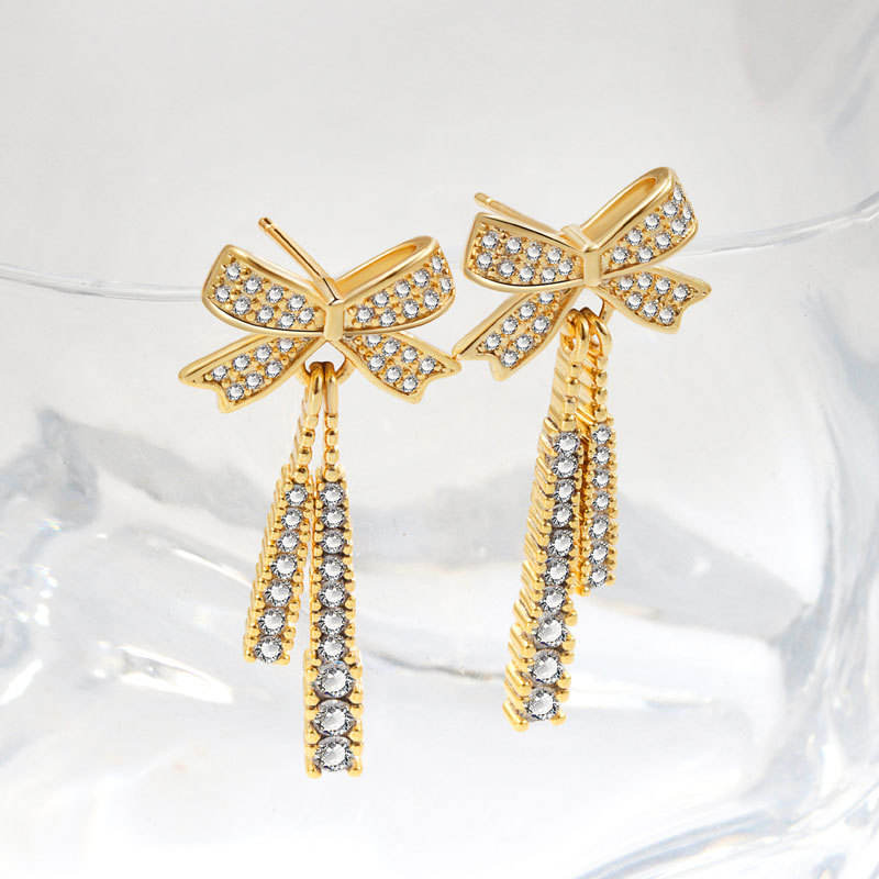 The Golden Rhinestones Earrings