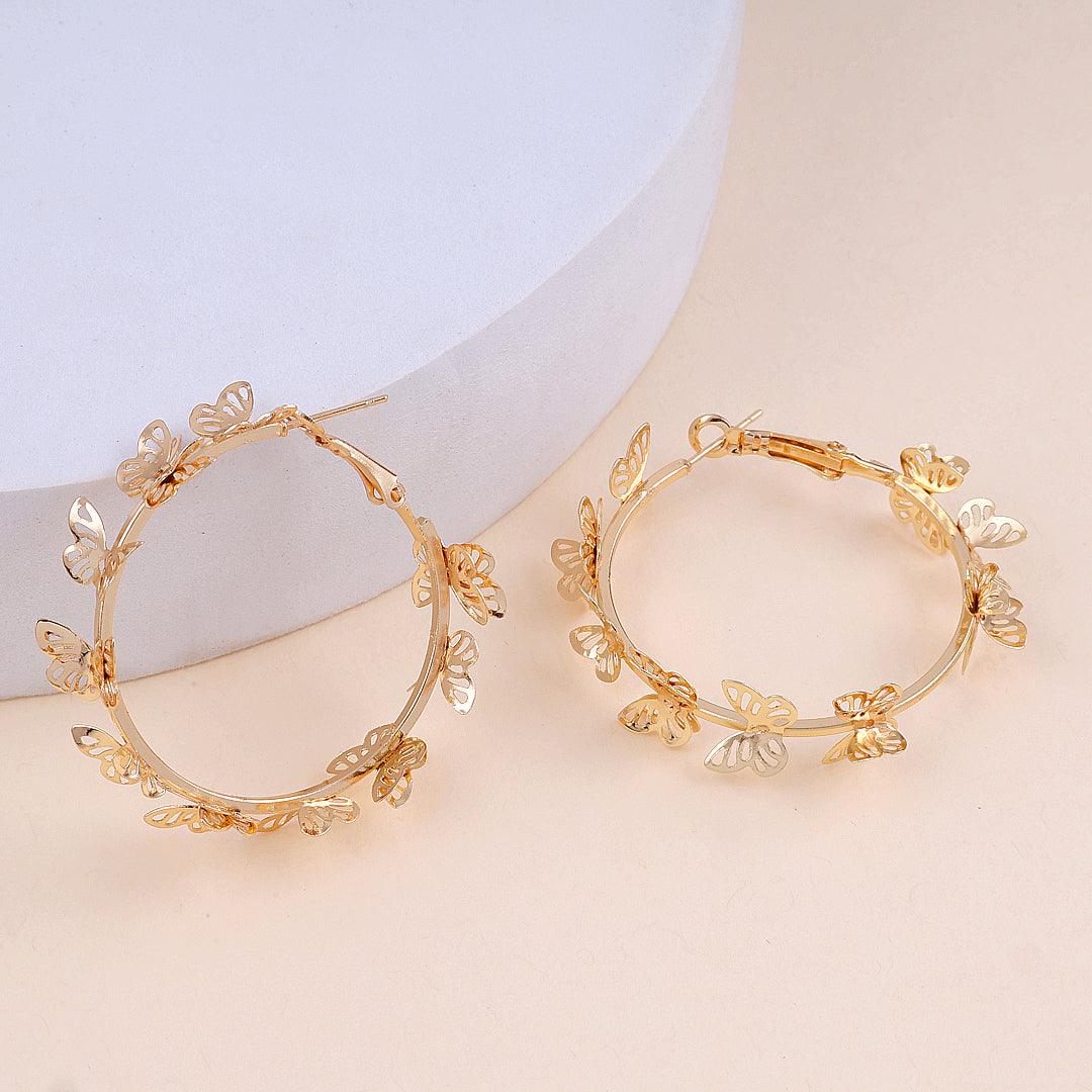 Butterfly Hoop Earrings