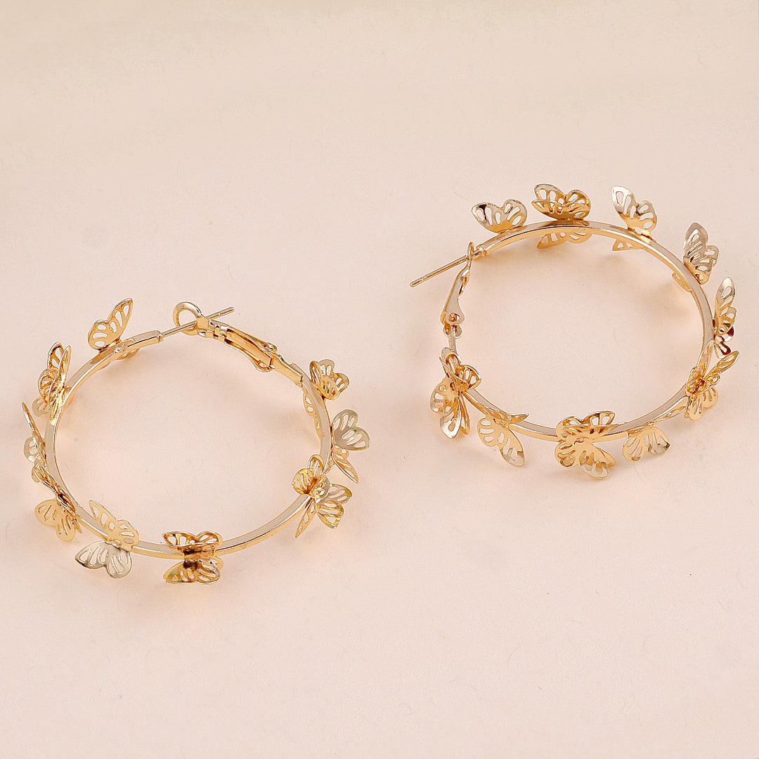 Butterfly Hoop Earrings