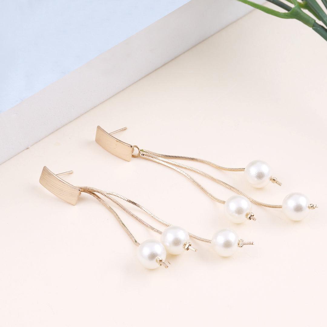 Elegant Pearl Tassel Earrings