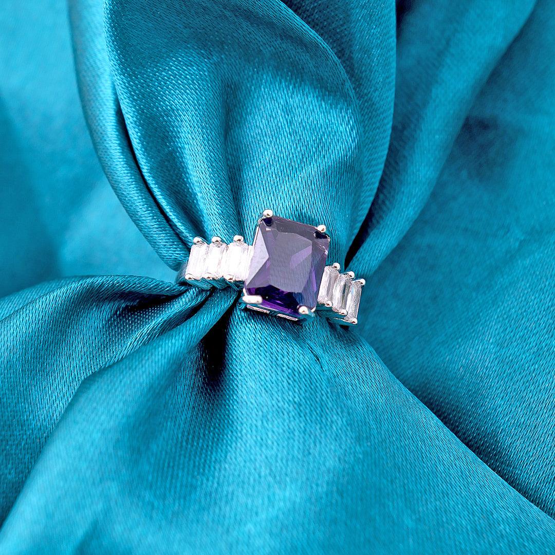 Sparkle Amethyst Statement Ring