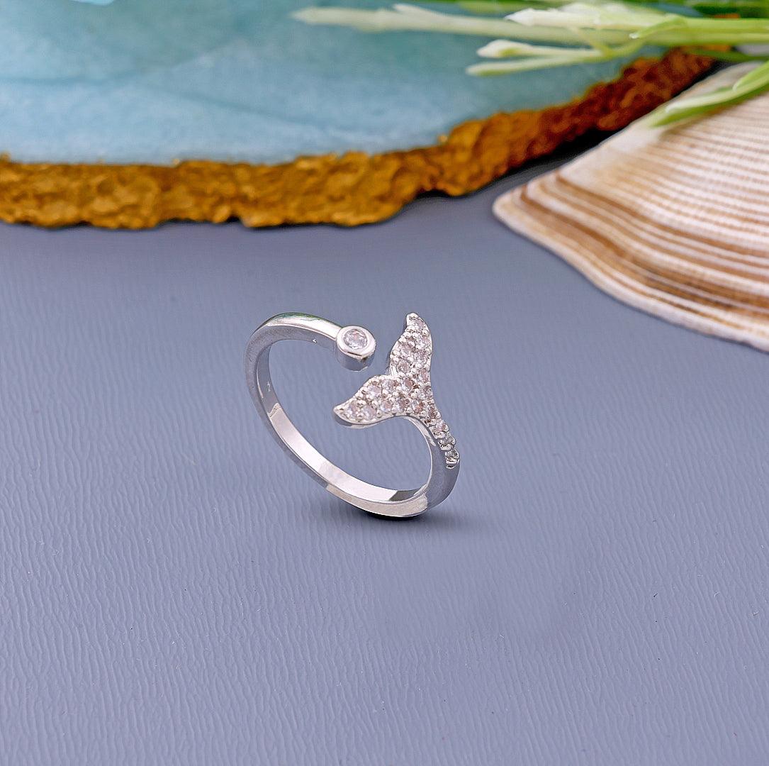 Lovely Mermaid Tail Women Open Ring