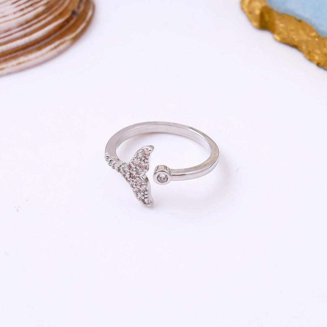 Lovely Mermaid Tail Women Open Ring