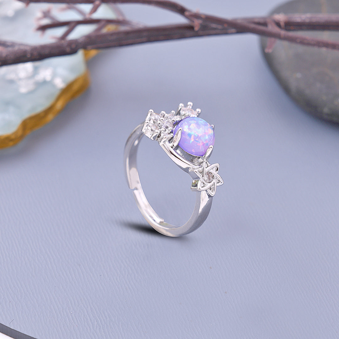 Circular Purple stone ring