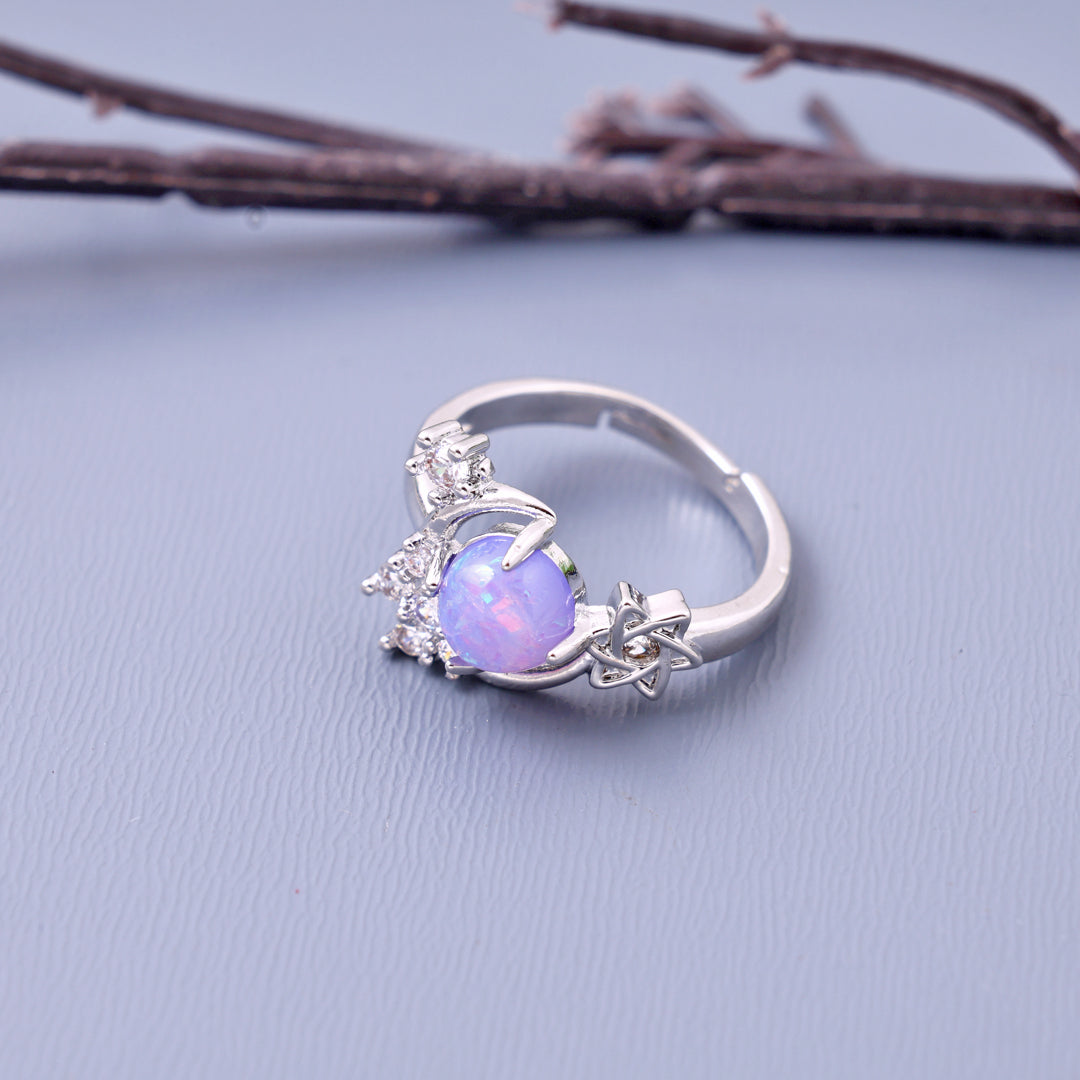 Circular Purple stone ring