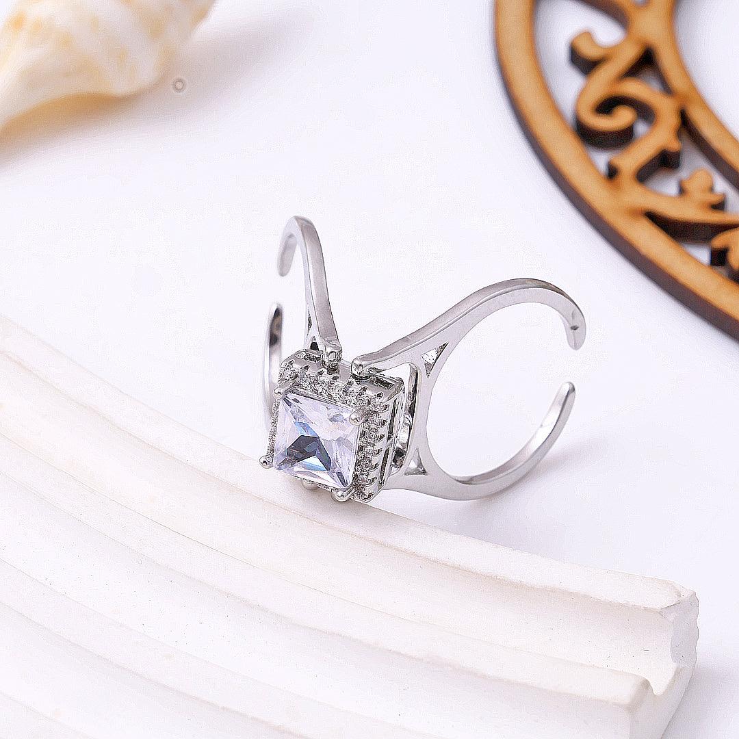 Dual Flip Crystal Adjustable Rings