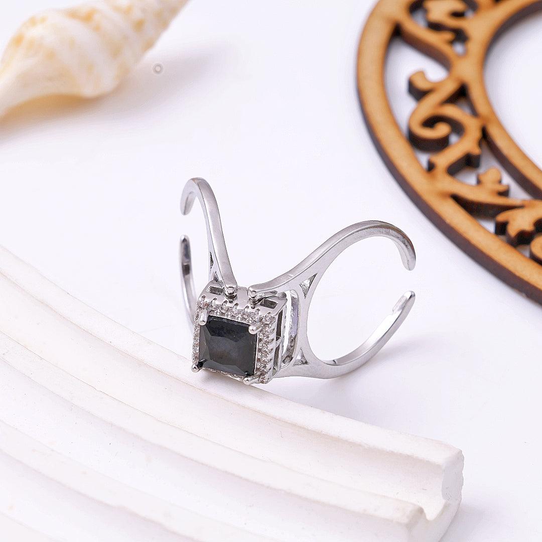 Dual Flip Crystal Adjustable Rings