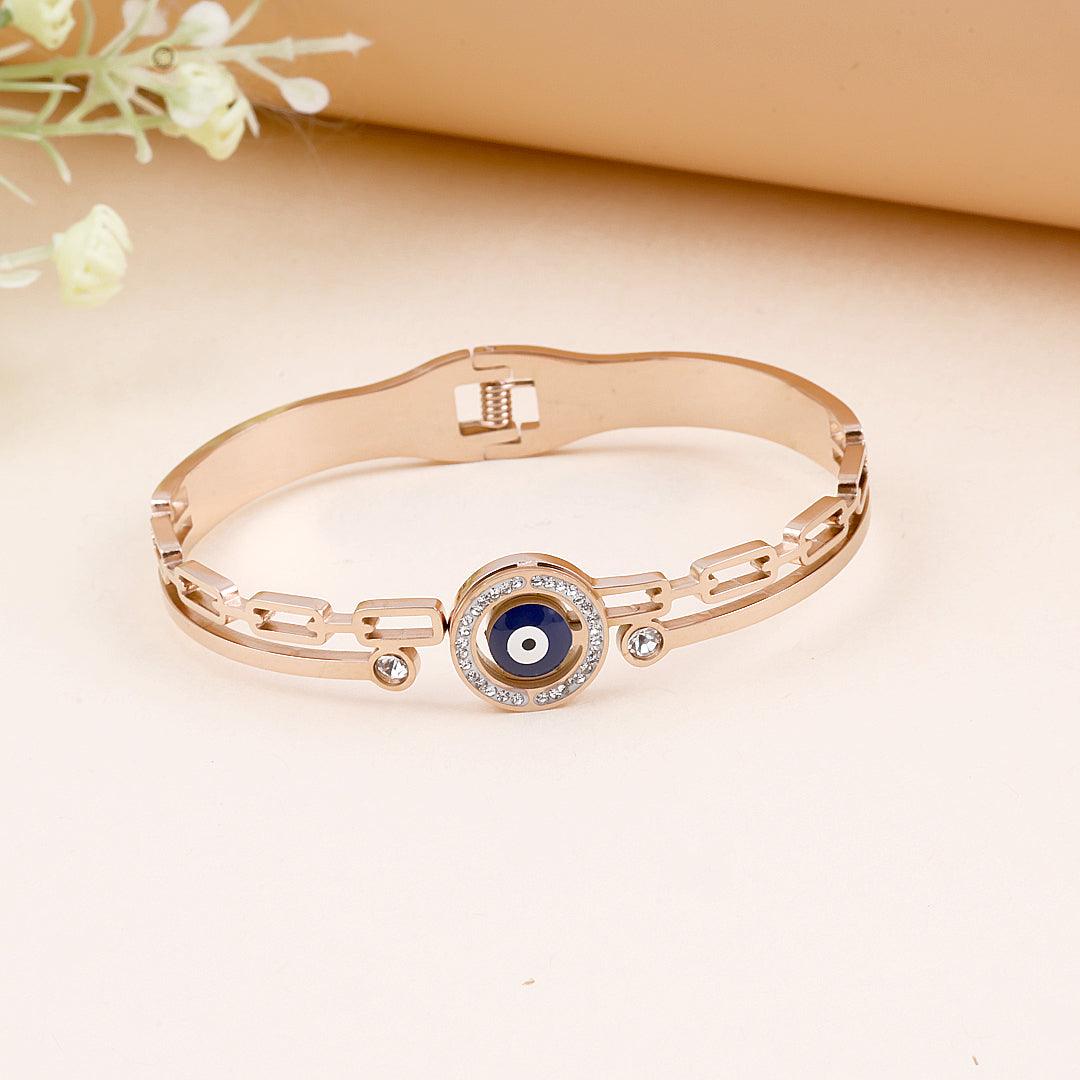 Rose Gold Evil Eye Bracelet