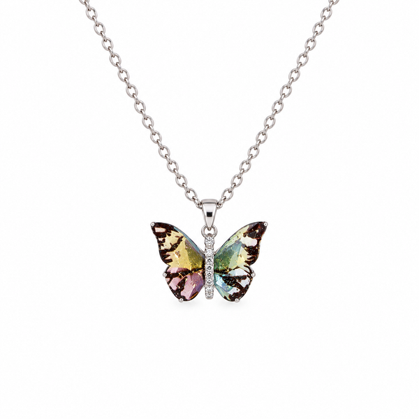 Multi Colour Butterfly Necklace